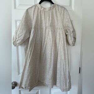 Everlane cream floral dress